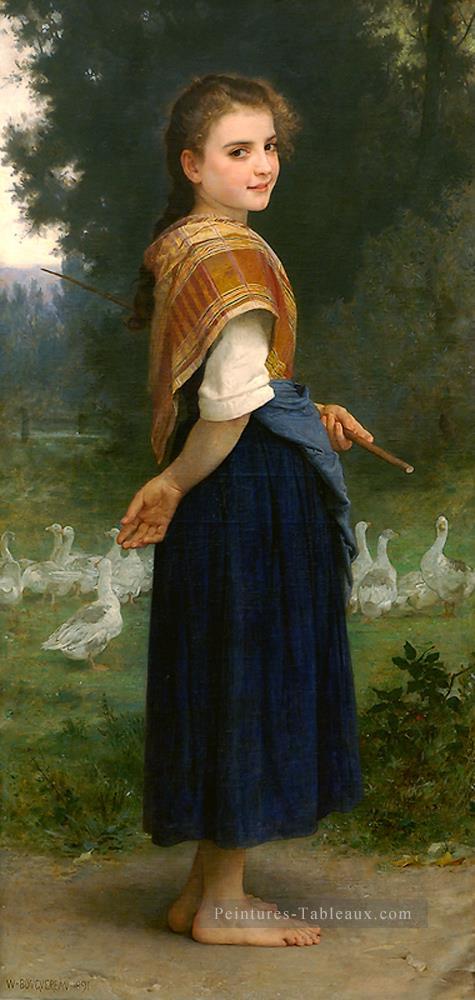 La Goose Girl 1891 réalisme William Adolphe Bouguereau Peintures à l'huile